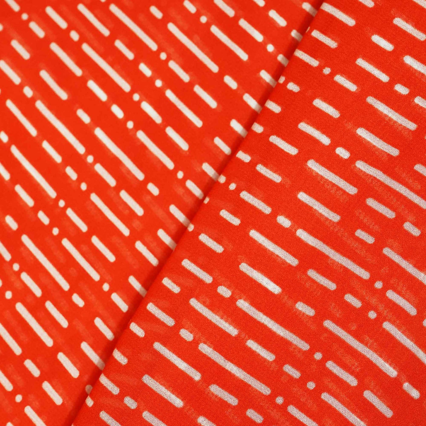 Orange Abstract Print Georgette Fabric MTF-27232