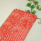 Orange Abstract Print Georgette Fabric MTF-27233