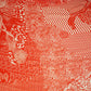Orange Abstract Print Georgette Fabric MTF-27233