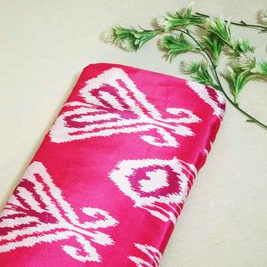 Pink Abstract Print Crepe Fabric MTF-27235
