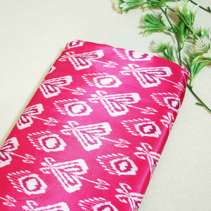 Pink Abstract Print Crepe Fabric MTF-27236