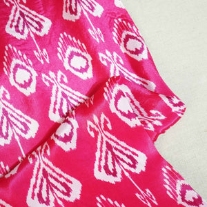 Pink Abstract Print Crepe Fabric MTF-27236