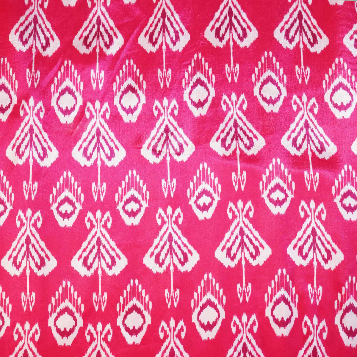 Pink Abstract Print Crepe Fabric MTF-27236