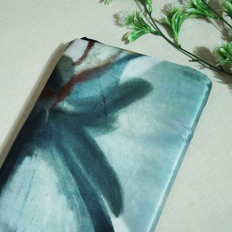 Grey Abstract Print Crepe Fabric MTF-27239