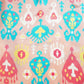 Peach Ikkat Print Crepe Fabric MTF-27240