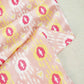 Peach Ikkat Print Crepe Fabric MTF-27241
