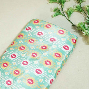 Green Ikkat Print Crepe Fabric MTF-27242