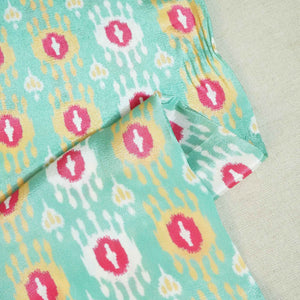 Green Ikkat Print Crepe Fabric MTF-27242