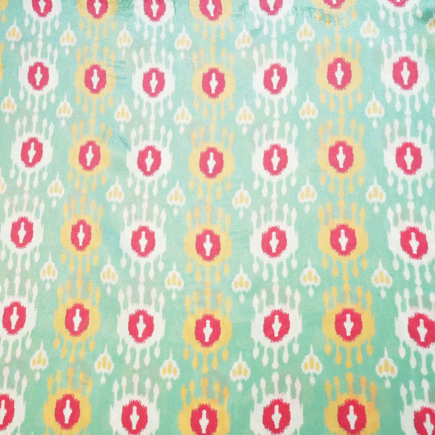 Green Ikkat Print Crepe Fabric MTF-27242