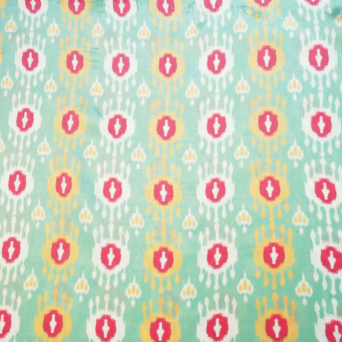 Green Ikkat Print Crepe Fabric MTF-27242