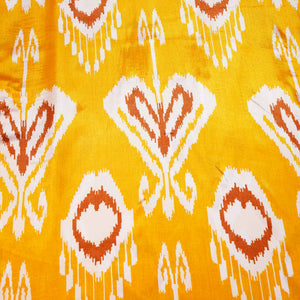 Mustard Yellow Print Crepe Fabric MTF-27244