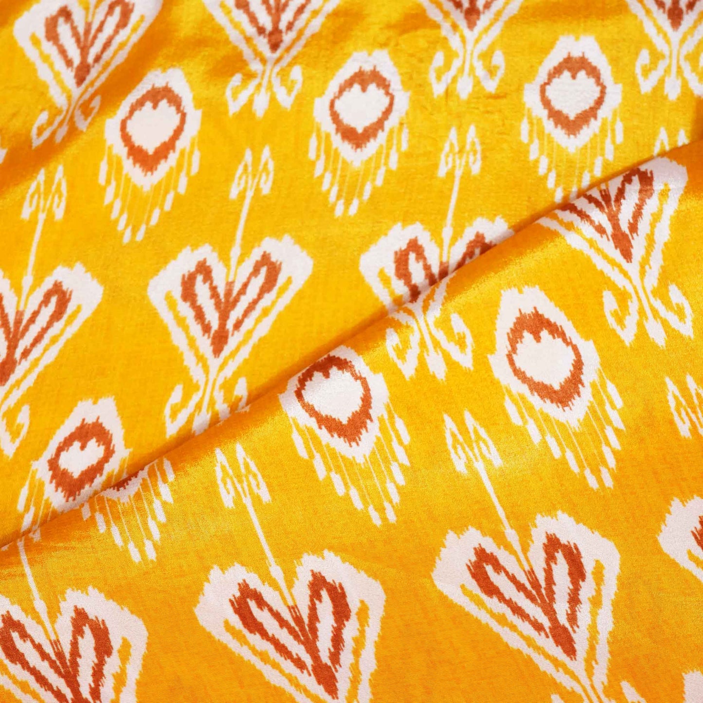 Mustard Yellow Print Crepe Fabric MTF-27245