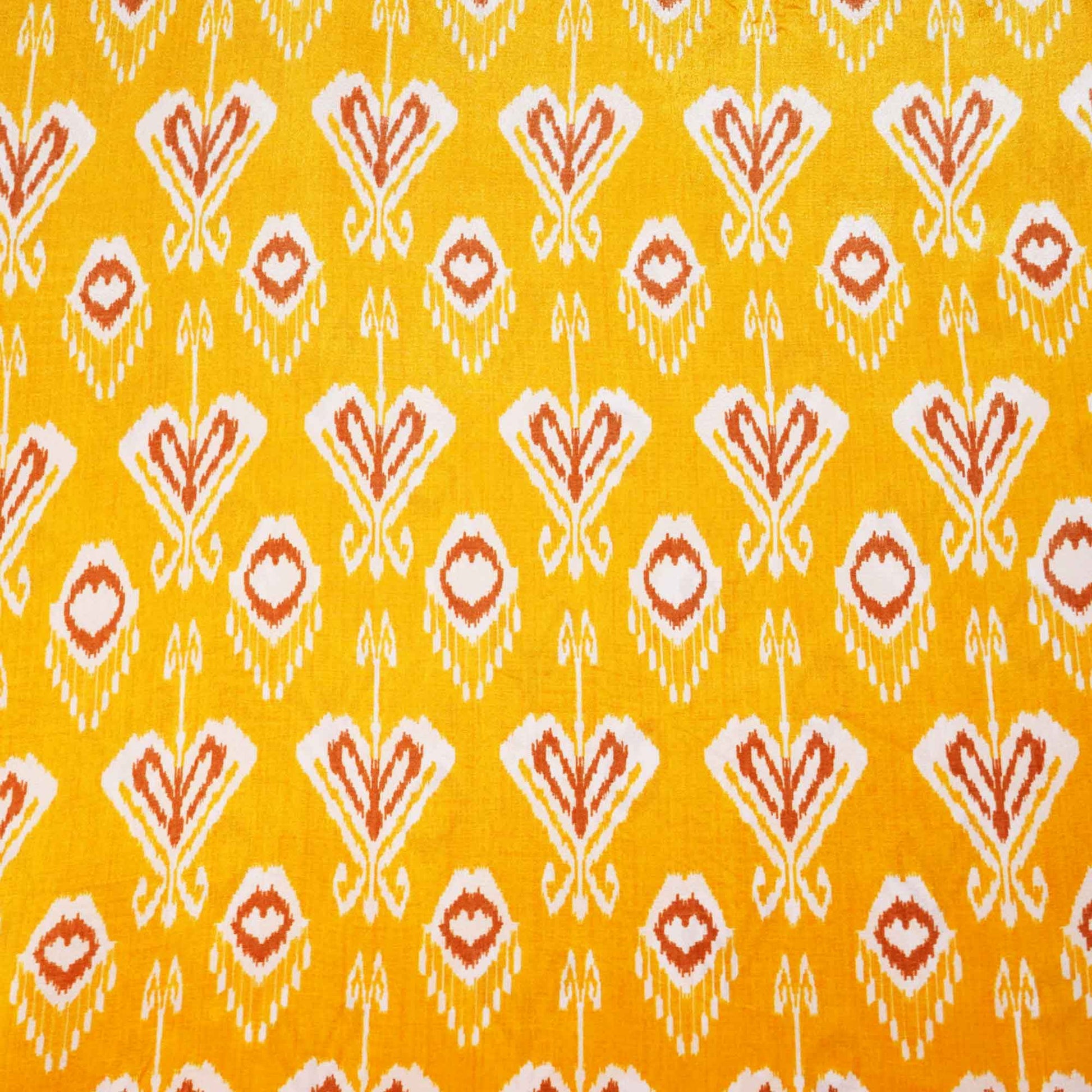 Mustard Yellow Print Crepe Fabric MTF-27245