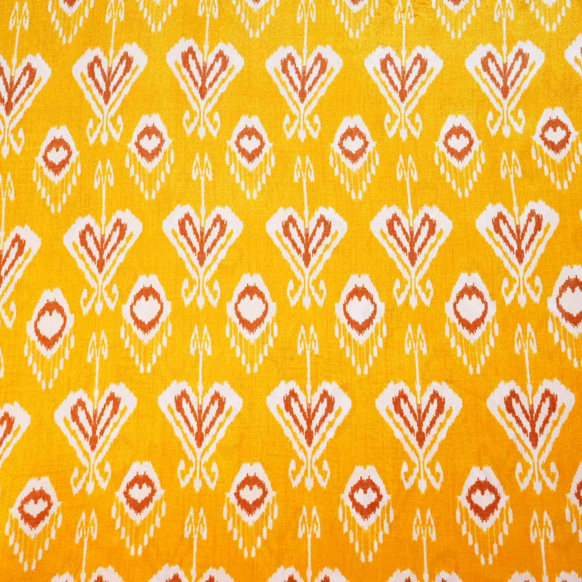Mustard Yellow Print Crepe Fabric MTF-27245