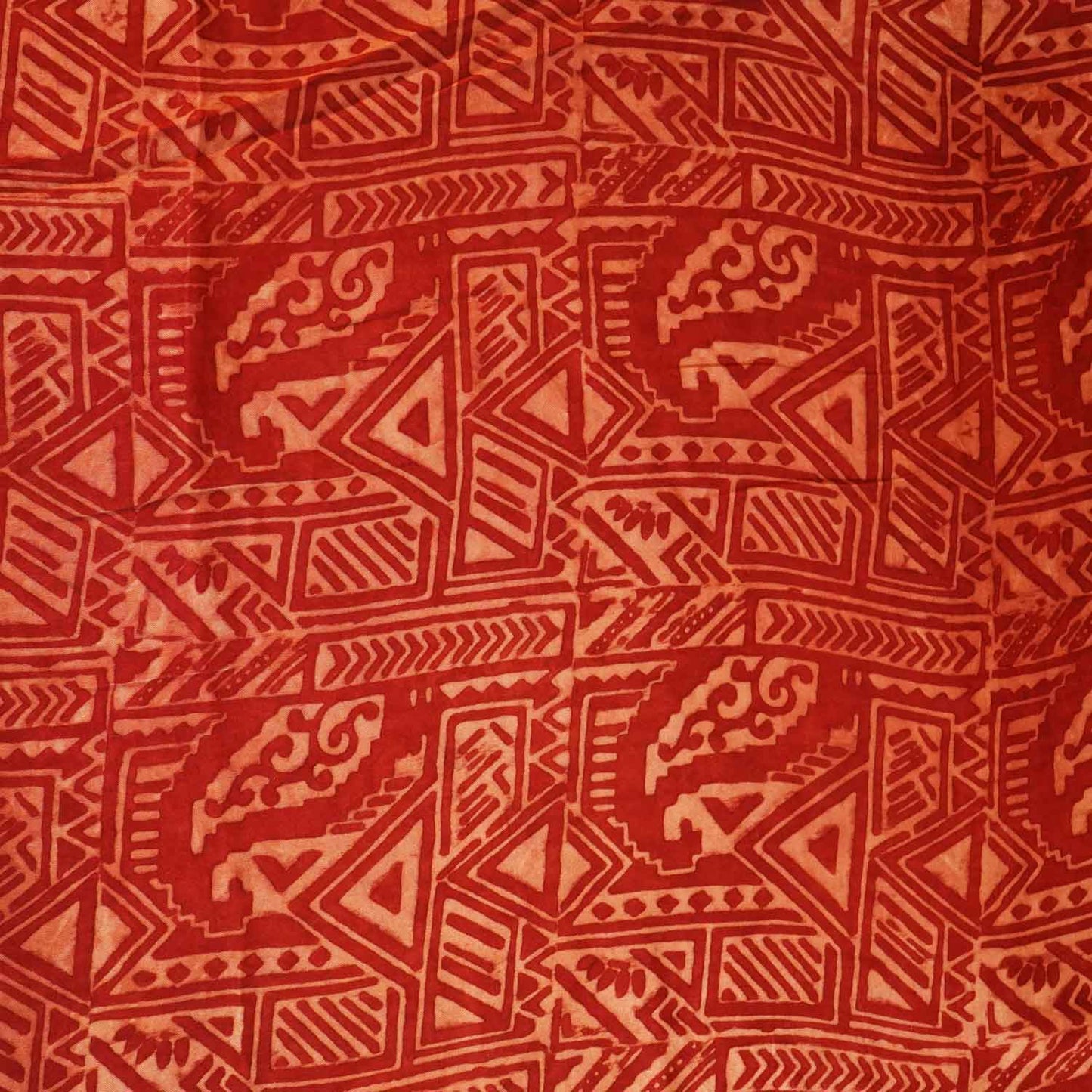 Red Ajrakh Print Modal Silk Fabric ASK-27260