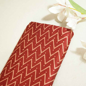 Red Chevron Print Modal Silk Fabric ASK-27264