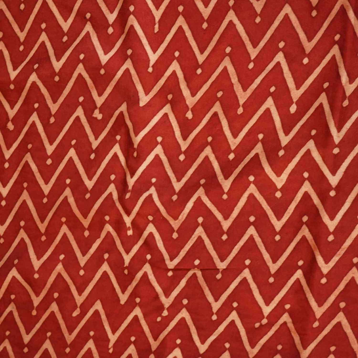 Red Chevron Print Modal Silk Fabric ASK-27264