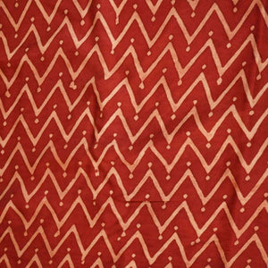 Red Chevron Print Modal Silk Fabric ASK-27264