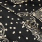 Black Floral Ajrakh Print Modal Silk Fabric ASK-27267