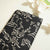 Black Floral Modal Silk Fabric ASK-27269
