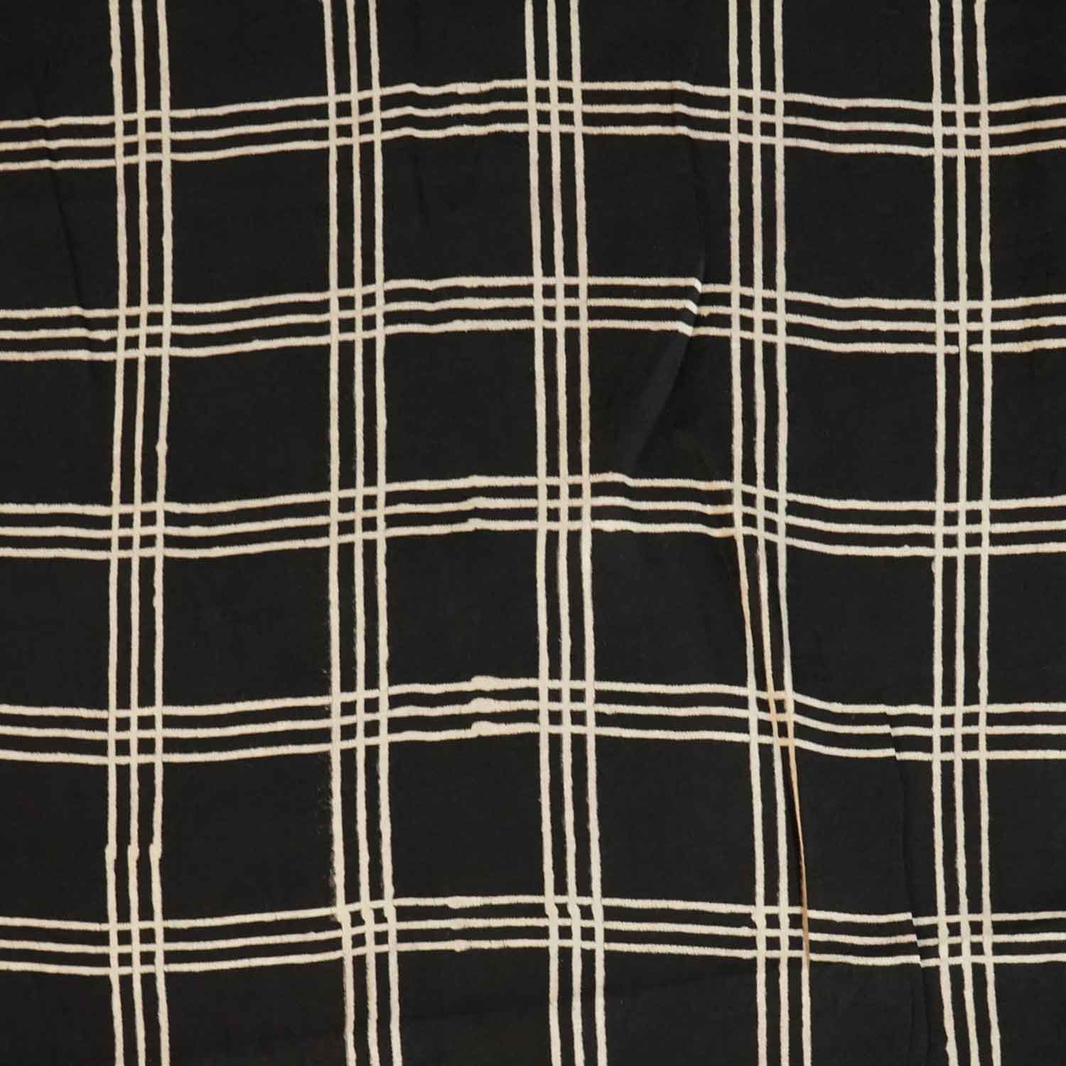 Black & White Checks Modal Silk Fabric ASK-27272