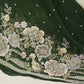 Dark Green Embroidery Cut Dana Organza Fabric WI-27284