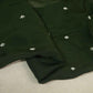 Dark Green Embroidery Cut Dana Organza Fabric WI-27284