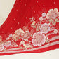 Red Embroidery Cut Dana Organza Fabric WI-27285