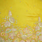Yellow Floral Embroidery Orgnaza Fabric WI-27286