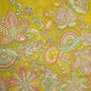 Yellow Floral Embroidery Orgnaza Fabric WI-27286