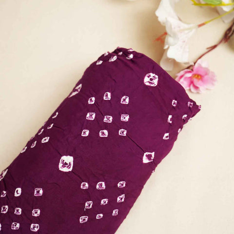 Purple Bandhani Print Modal Silk Fabric SC-28273