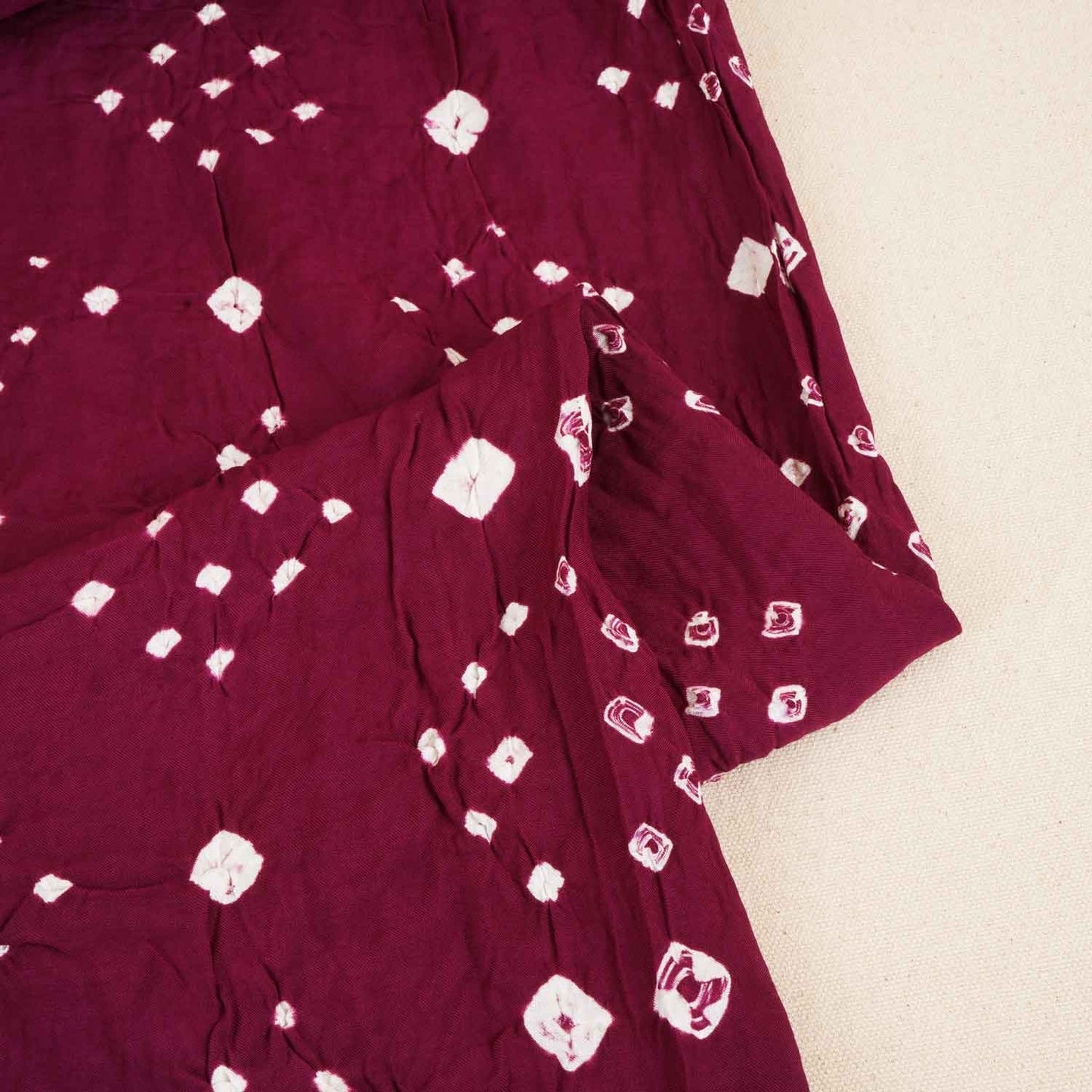 Purple Bandhani Print Modal Silk Fabric SC-28273