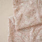 Peach Pink Paisley Sequins Embroidery Chikankari Georgette Fabric DRAJ-28275