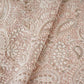 Peach Pink Paisley Sequins Embroidery Chikankari Georgette Fabric DRAJ-28275