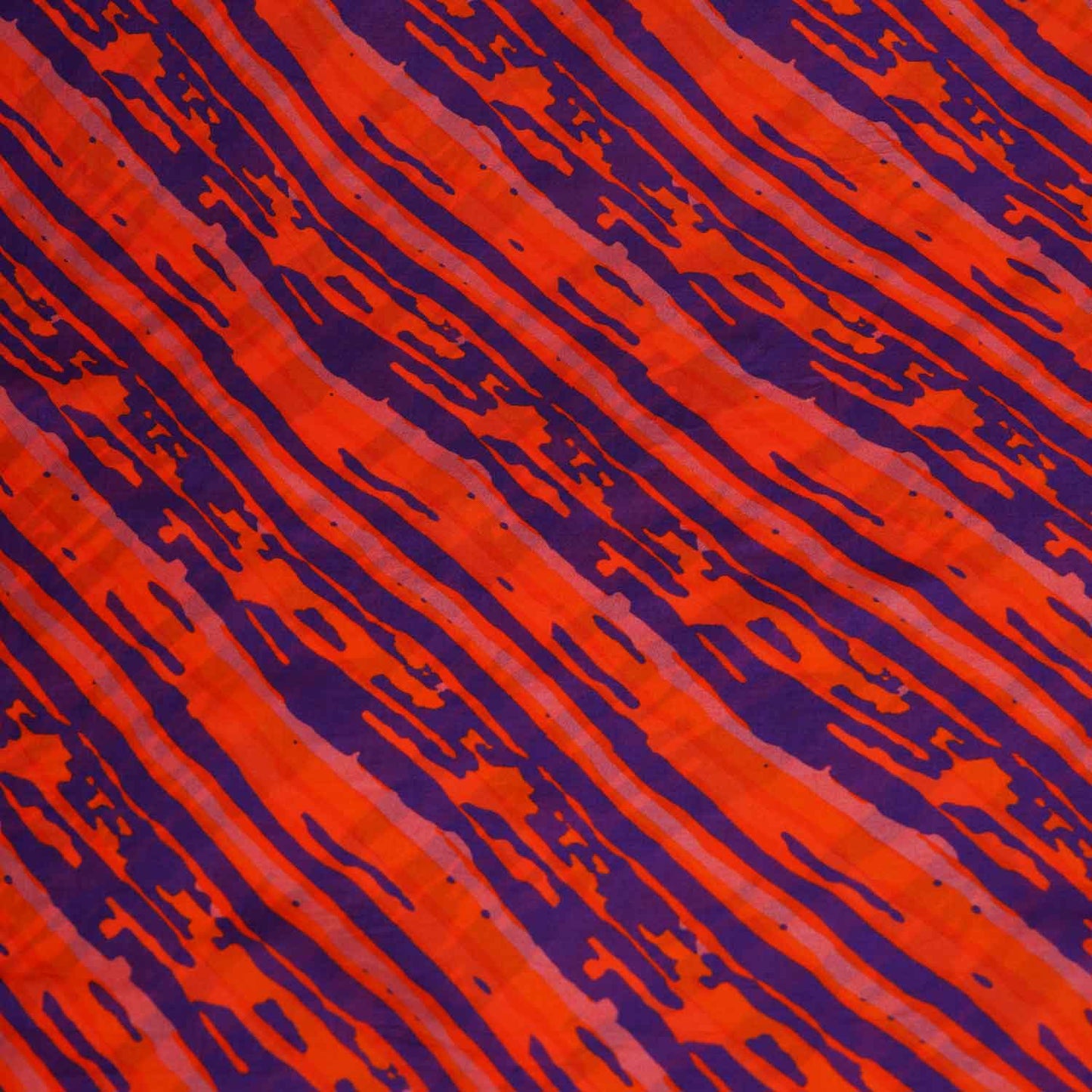 Purple & Orange abstract print Viscose Organza Fabric MF-27523