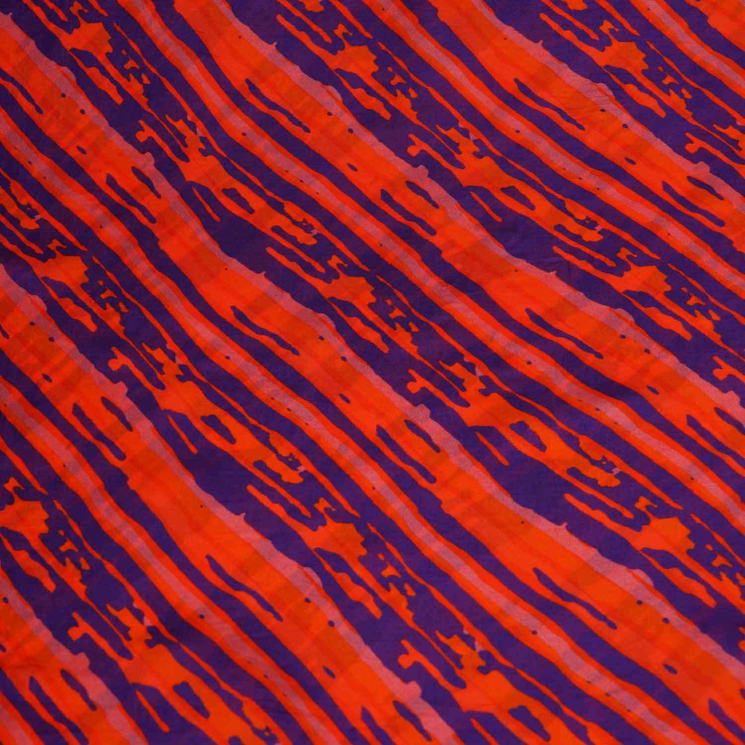 Purple & Orange abstract print Viscose Organza Fabric MF-27523
