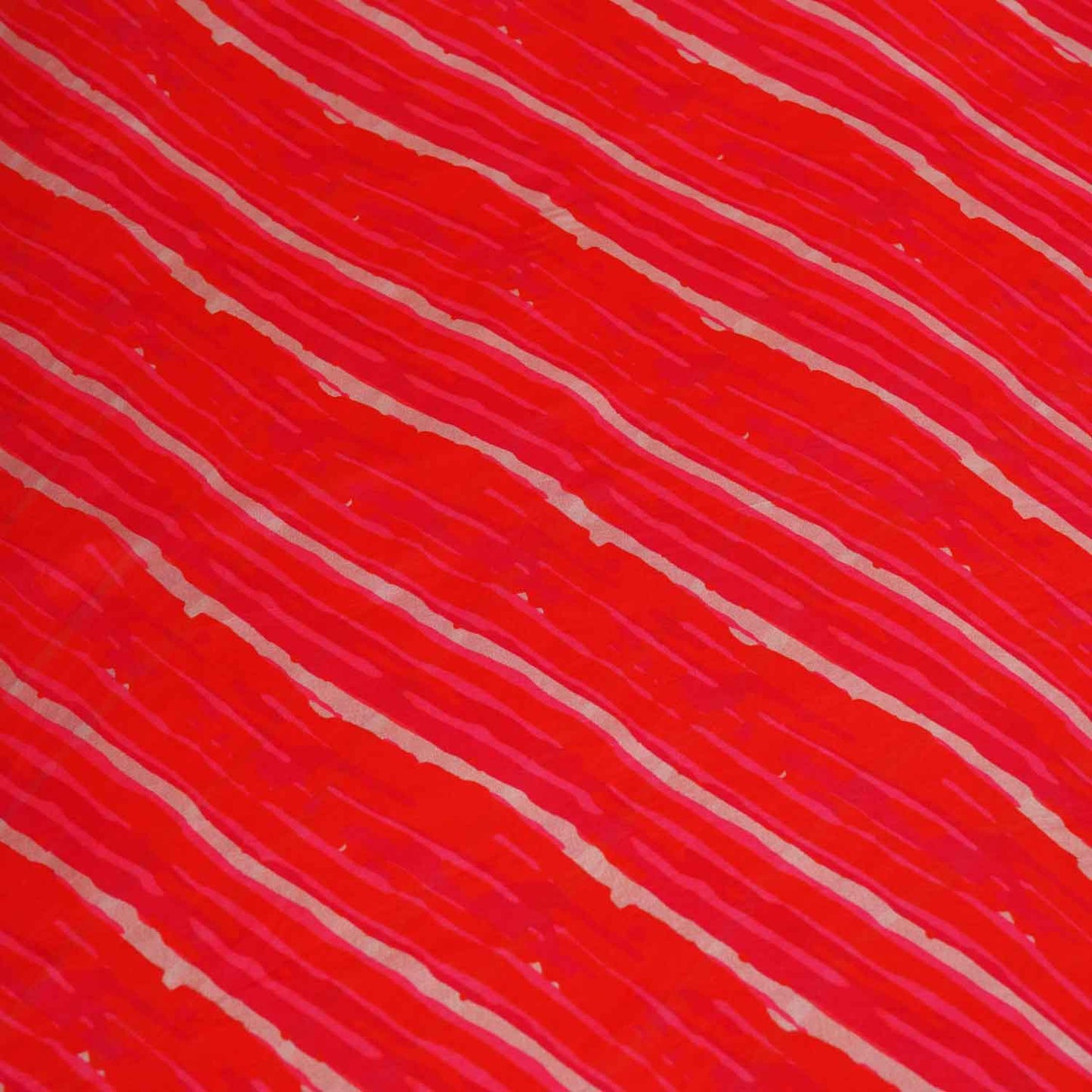 Orange & Pink abstract print Viscose Organza Fabric MF-27525