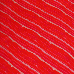 Orange & Pink abstract print Viscose Organza Fabric MF-27525