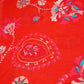 Orange Floral hand embroidery Viscose Organza Fabric MF-27526