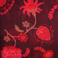 Wine Floral hand embroidery Viscose Organza Fabric MF-27527