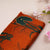 Brown & Dark Green Floral hand embroidery Chinon Fabric MF-27529