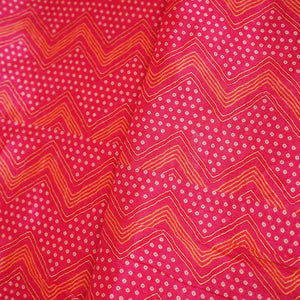 Pink Abstract Print Chinon Fabric NF-27565