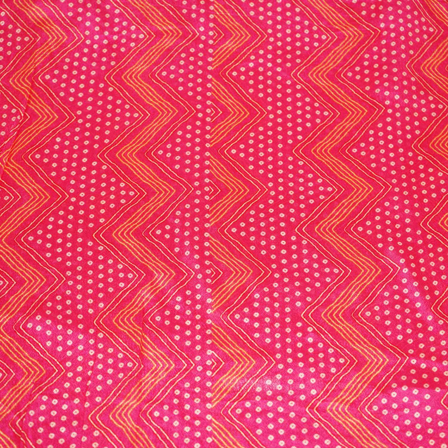 Pink Abstract Print Chinon Fabric NF-27565