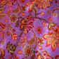 Purple Floral Print Chinon Fabric NF-27569