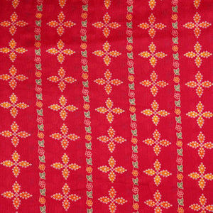 Magenta Abstract Print Chinon Fabric NF-27571