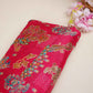 Magenta Pink Paisley Floral Print Chinon Fabric NF-27575