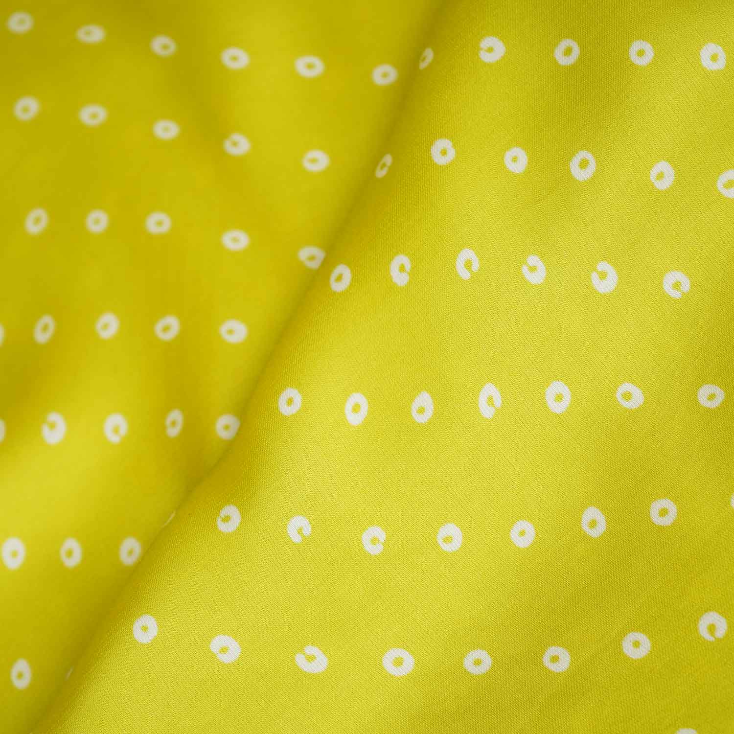 Parrot Green Bandhani Print Modal Satin Fabric SF-27578