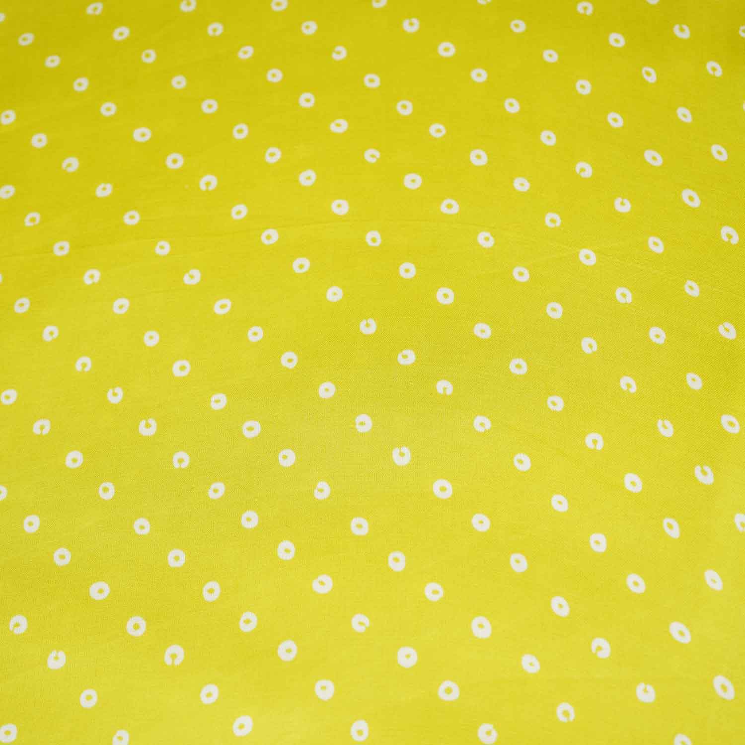 Parrot Green Bandhani Print Modal Satin Fabric SF-27578