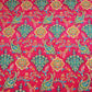 Pink With Multicolour Floral Zari Embroidery Crepe Fabric VPC-27792