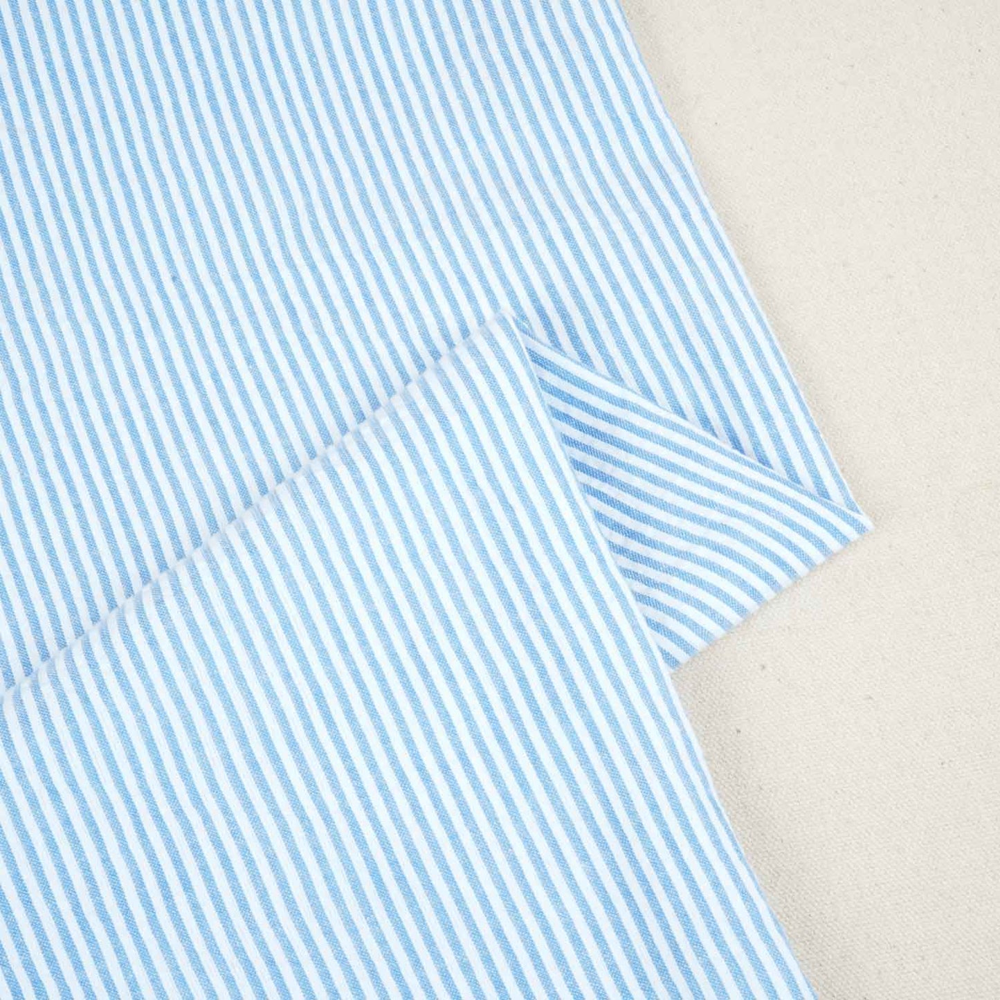 Blue Stripe Seer Sucker Cotton Fabric LSF-27794